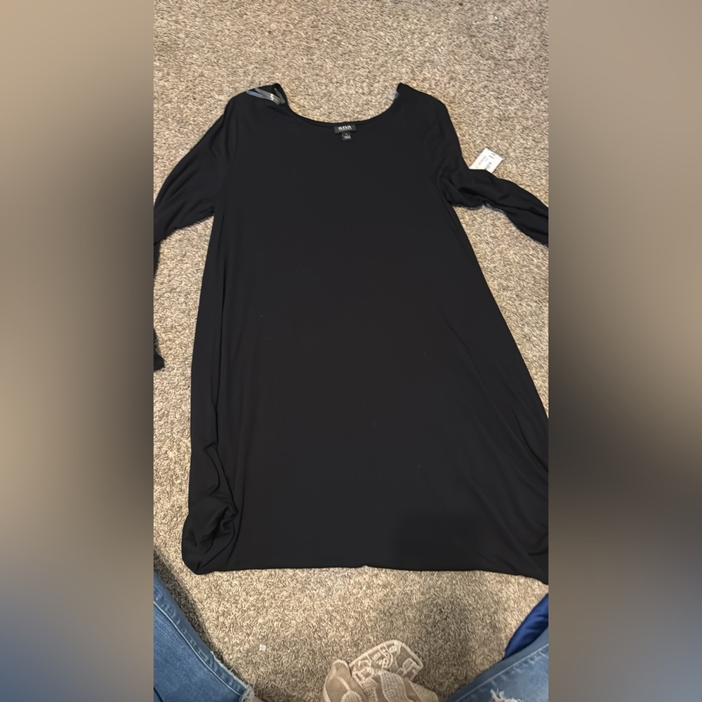 Ann Taylor Classic Black Long Sleeve Dress